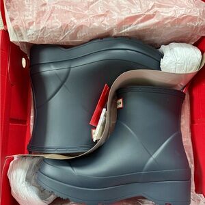 Hunter Navy Short Waterproof Rain Boots